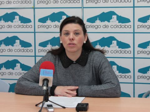 María del Carmen Pacheco, esta mañana durante su comparecencia ante los medios. (Foto: R. Cobo)