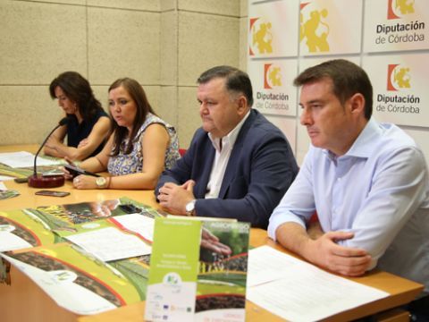 Ceballos, Carrillo, Zurera y Ruiz, ayer en la sala de prensa de Diputación. (Foto: Cedida)