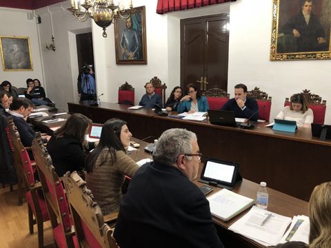 Panorámica del salón de Plenos durante la sesión celebrada ayer martes. (Foto. Miguel Ángel Molina)
