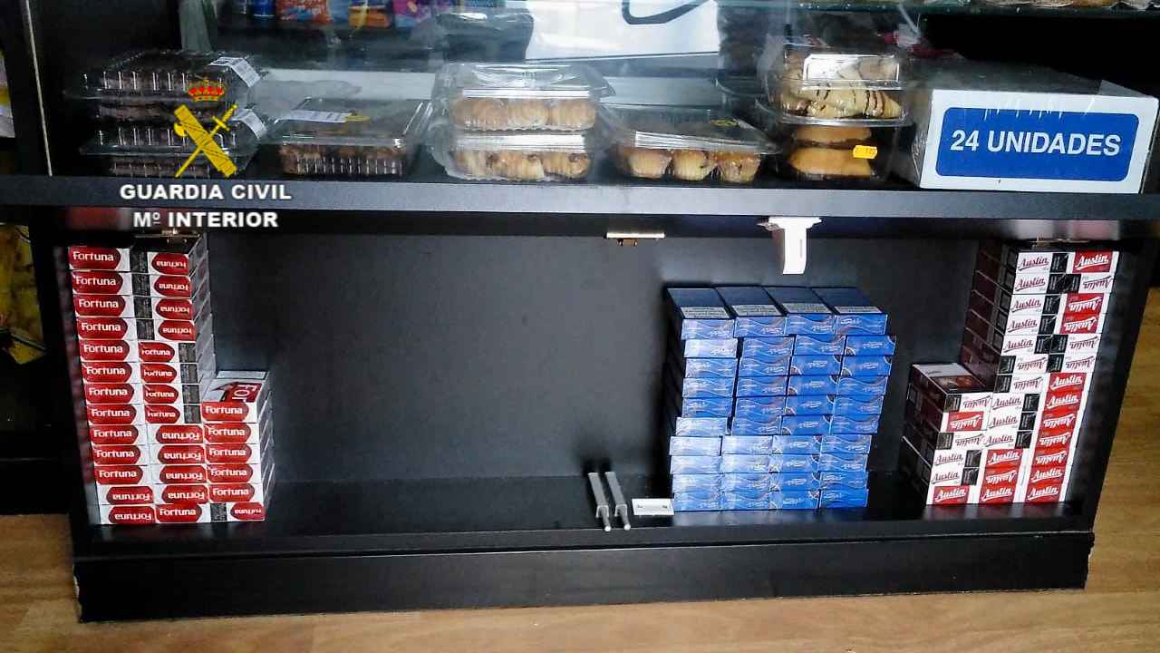 Imagen de las cajetillas aprehendidas.