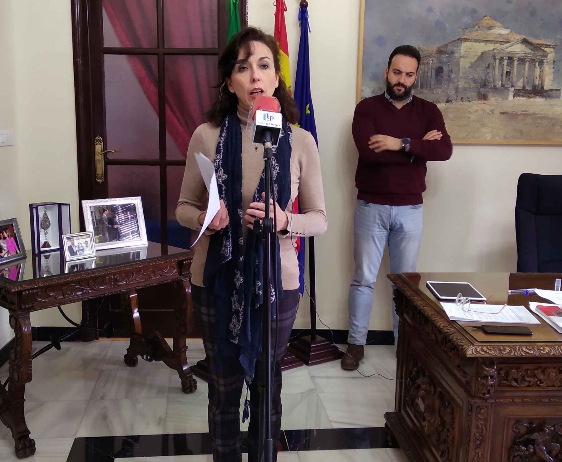 Ceballos y Valdivia durante la rueda de prensa.