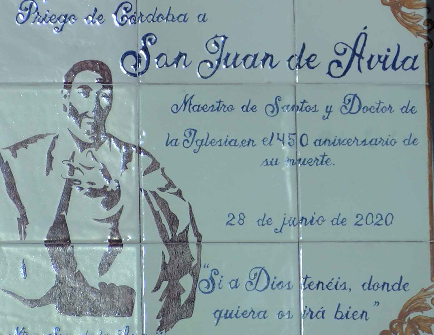 Azulejo conmemorativo.