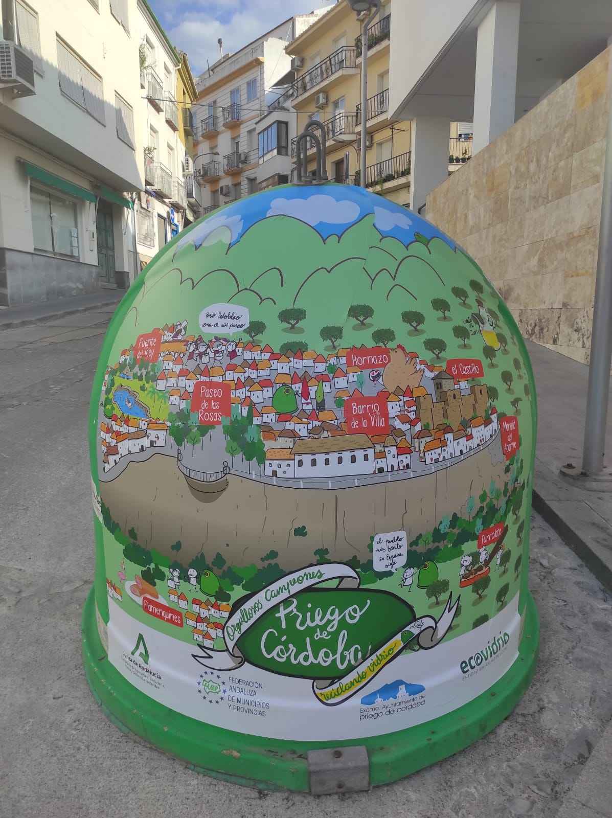 Uno de los contenedores de vidrio con diseño exclusivo.