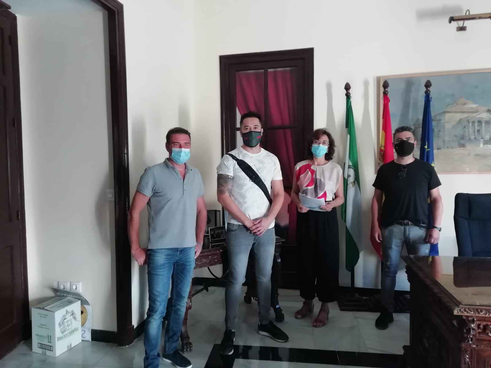 Pablo Ruiz, Chelín Serrano, Mª Luisa Ceballos y Rafael García.