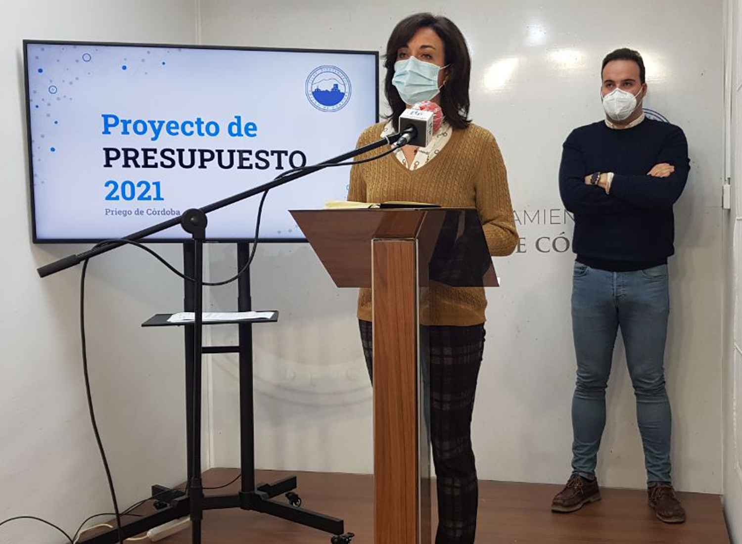 Ceballos y Valdivia, esta mañana durante su comparecencia ante los medios.