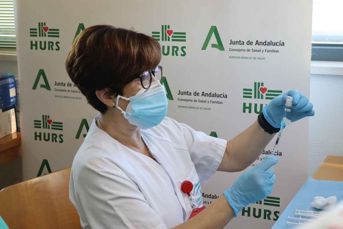 Preparación del vial.