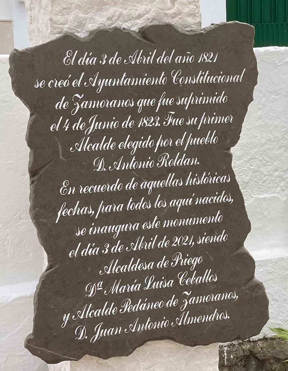 Fragmento del monolito.