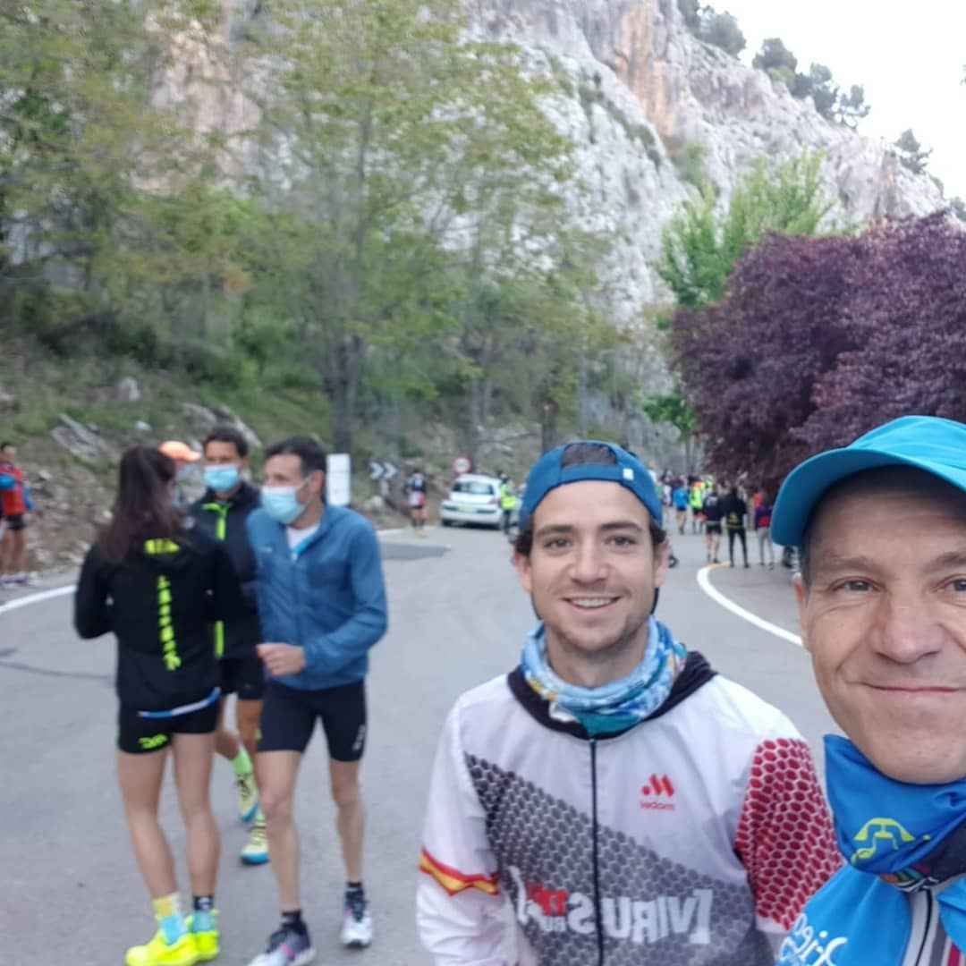 Dani y Juan Luque antes de la prueba.