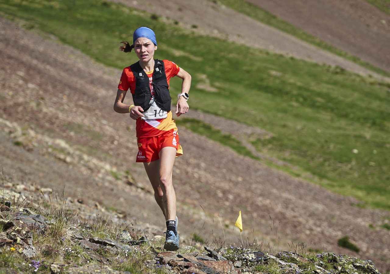 Patricia Pineda durante la carrera.
