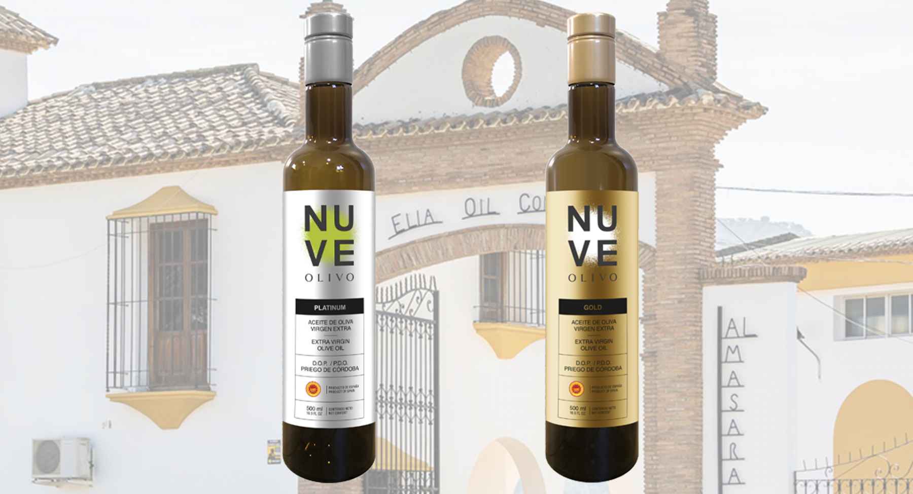 Envases de Nuve Olivo Platinum y Gold.