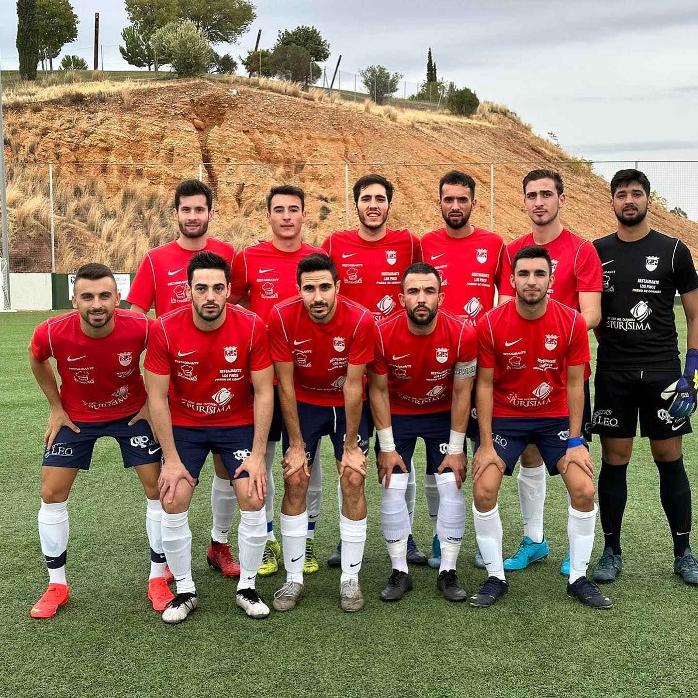 Formación inicial del Priego CF ante el Naranjo.