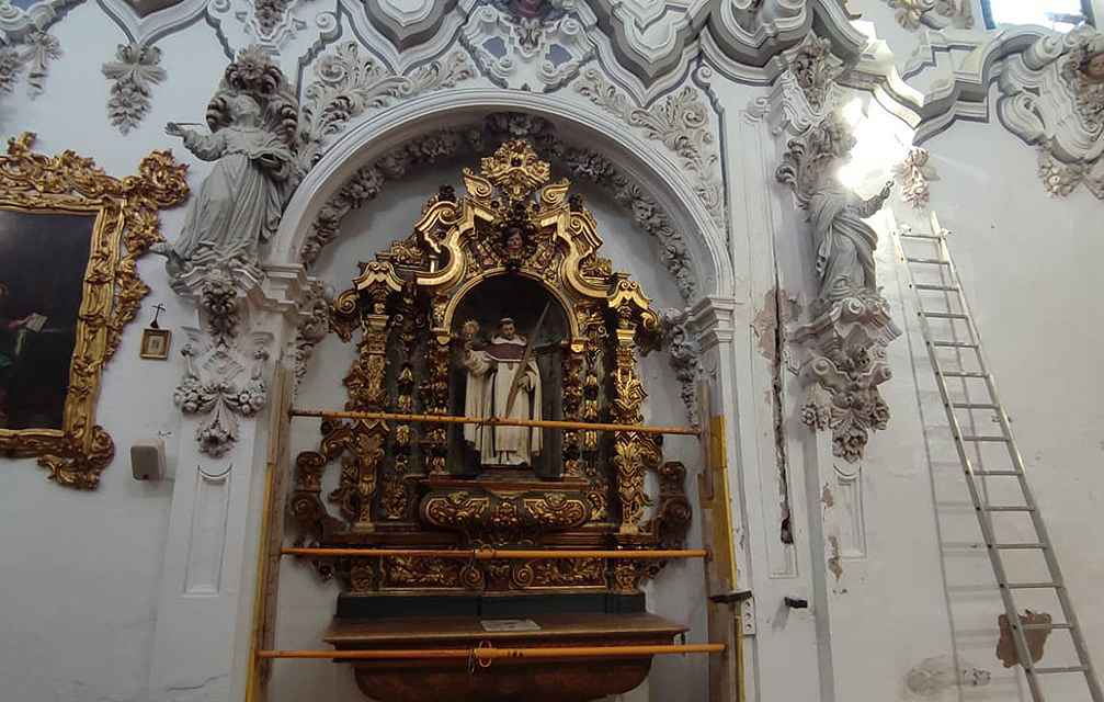 Estado actual de la pilastra afectada.