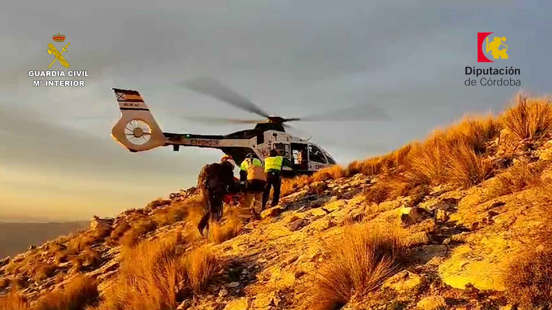 Helicóptero empleado en la operación.