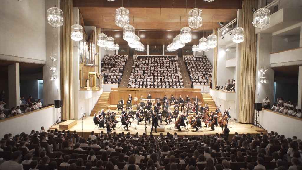 Imagen del auditorio durante la grabación.
