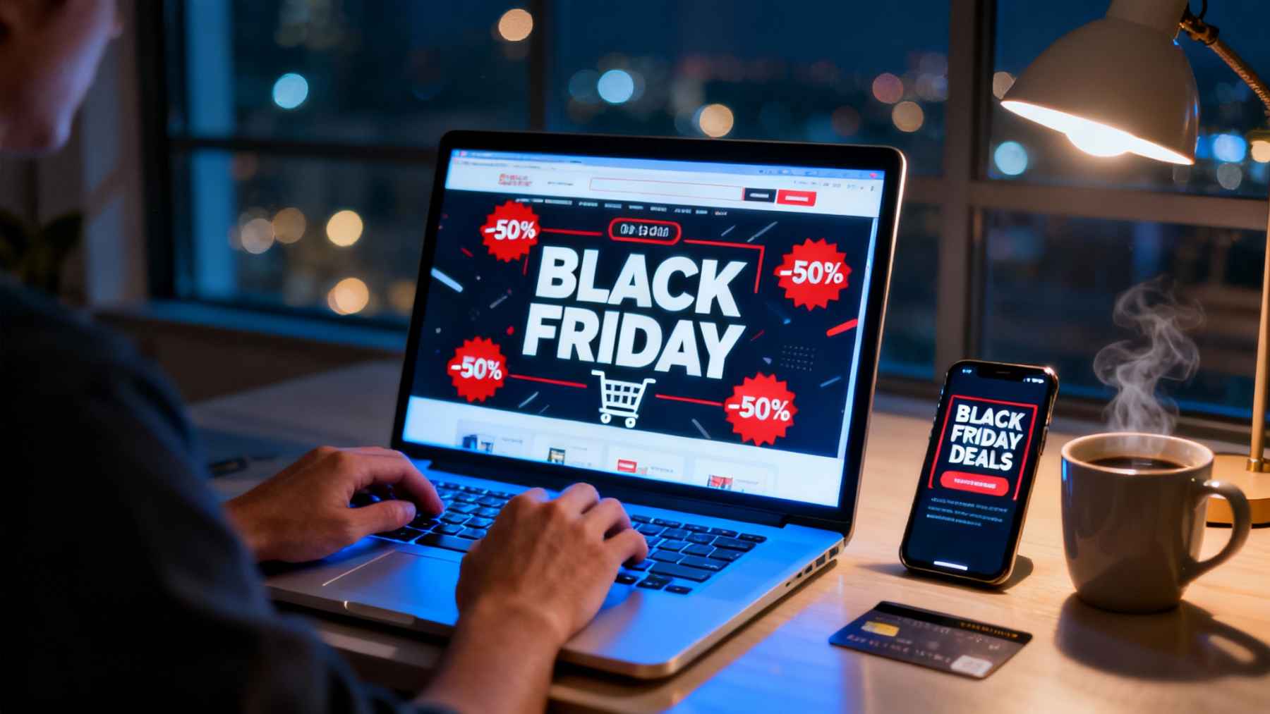 Compras on line del Black Friday.