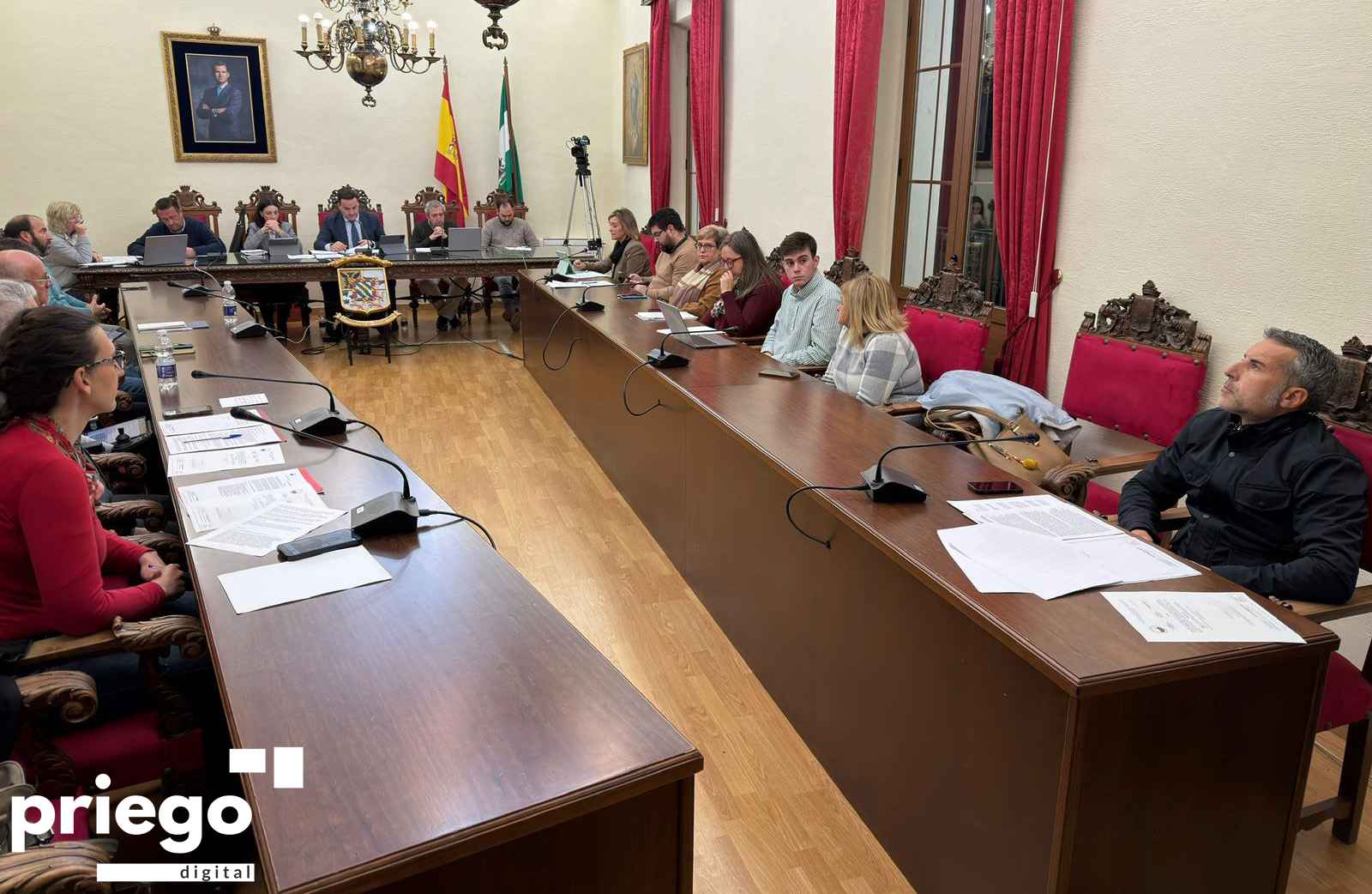 Salón de Plenos durante la sesión celebrada ayer lunes.