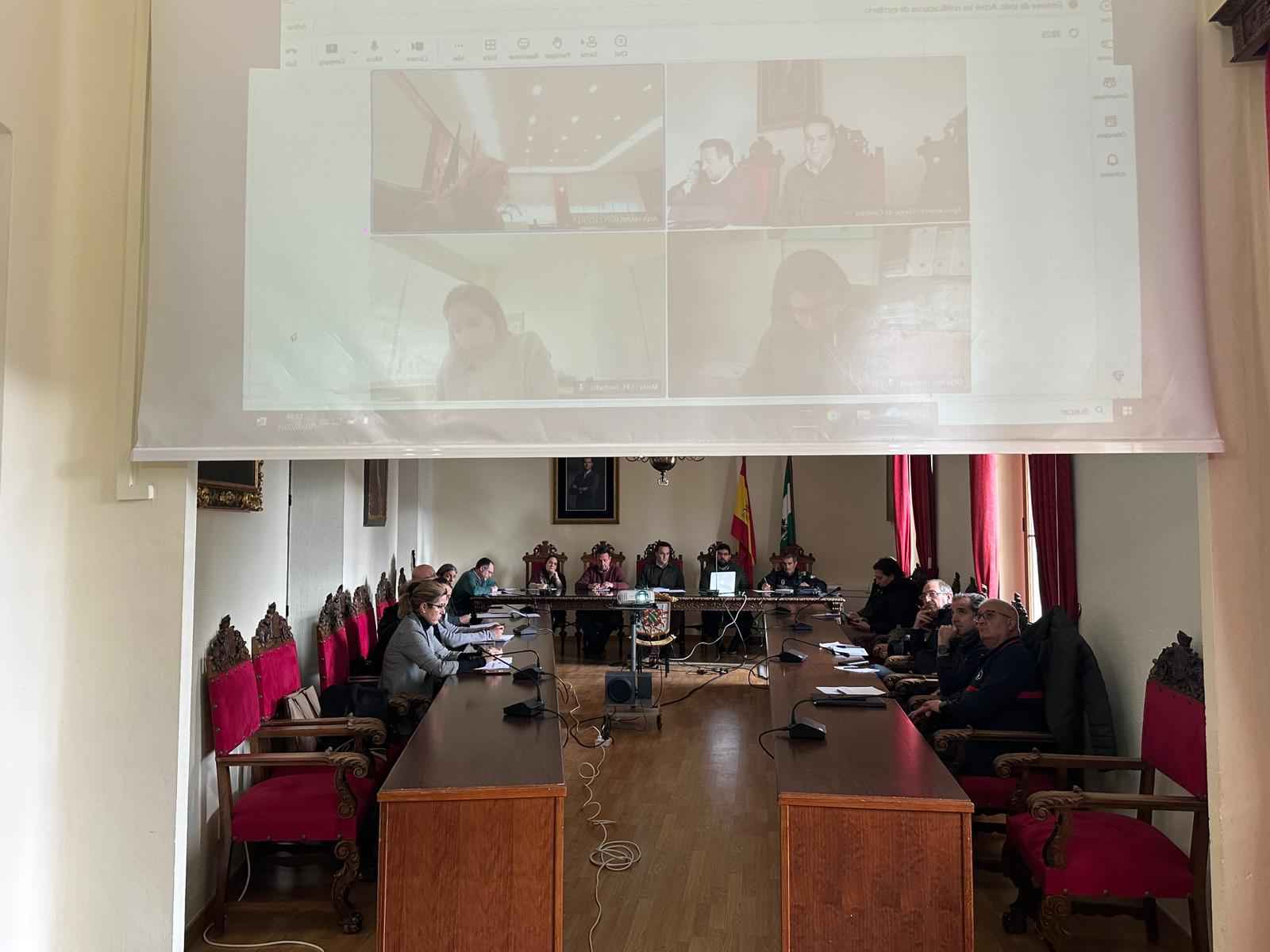 Imagen de la reunión de la Junta Local de Seguridad.