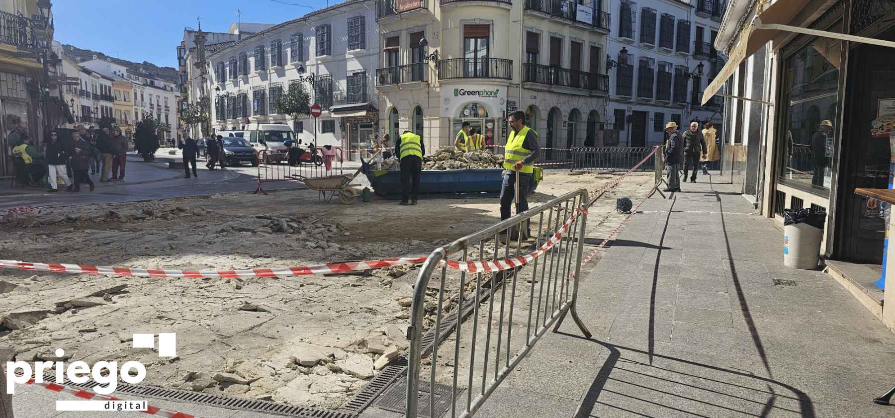 Aspecto de las obras en la mañana de este martes.