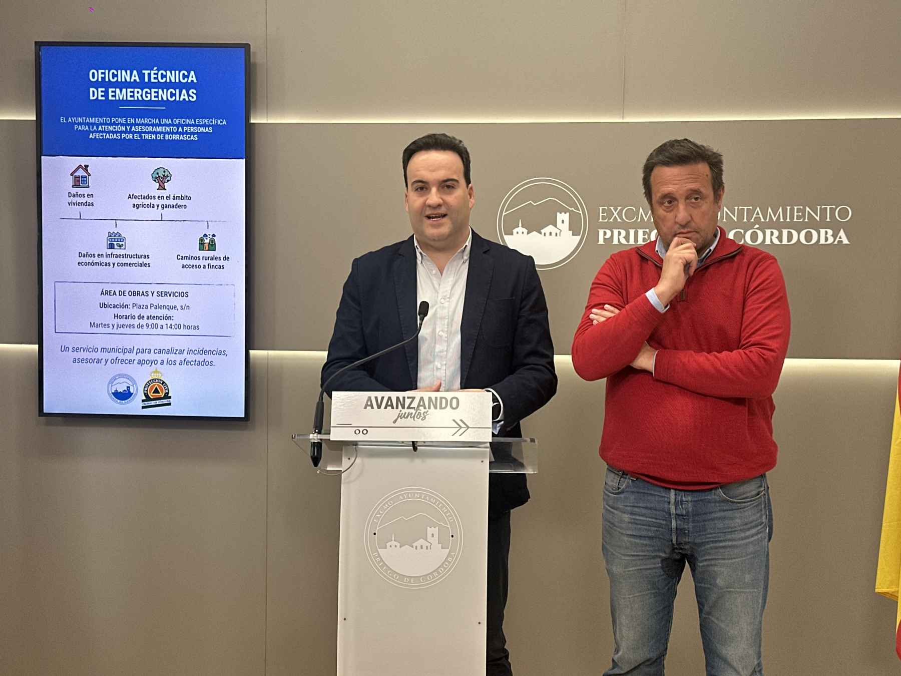 Valdivia e Ibáñez durante la comparecencia.