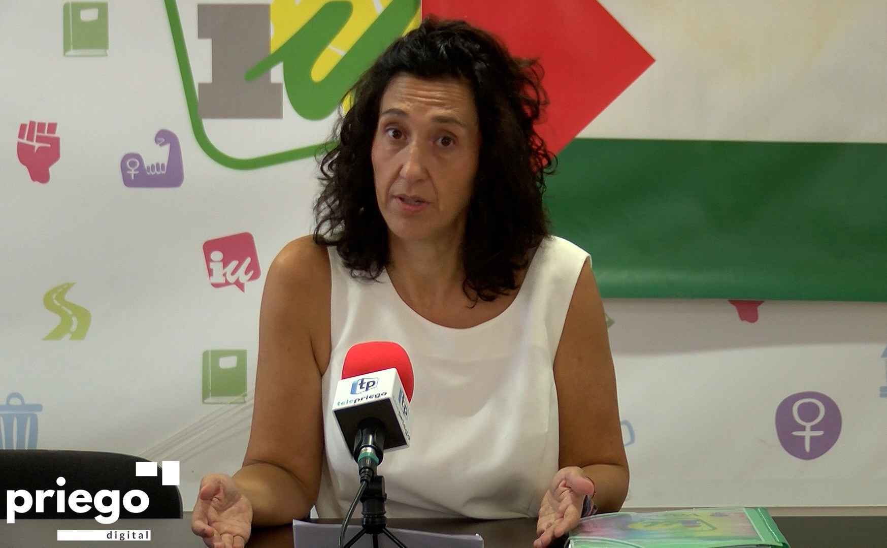Vanesa Tauste, portavoz del grupo municipal de Izquierda Unida–Unidas por Priego y Aldeas