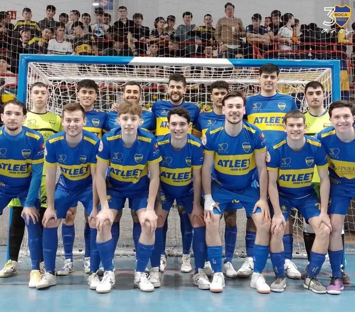 Formación del equipo prieguense en un partido en casa.