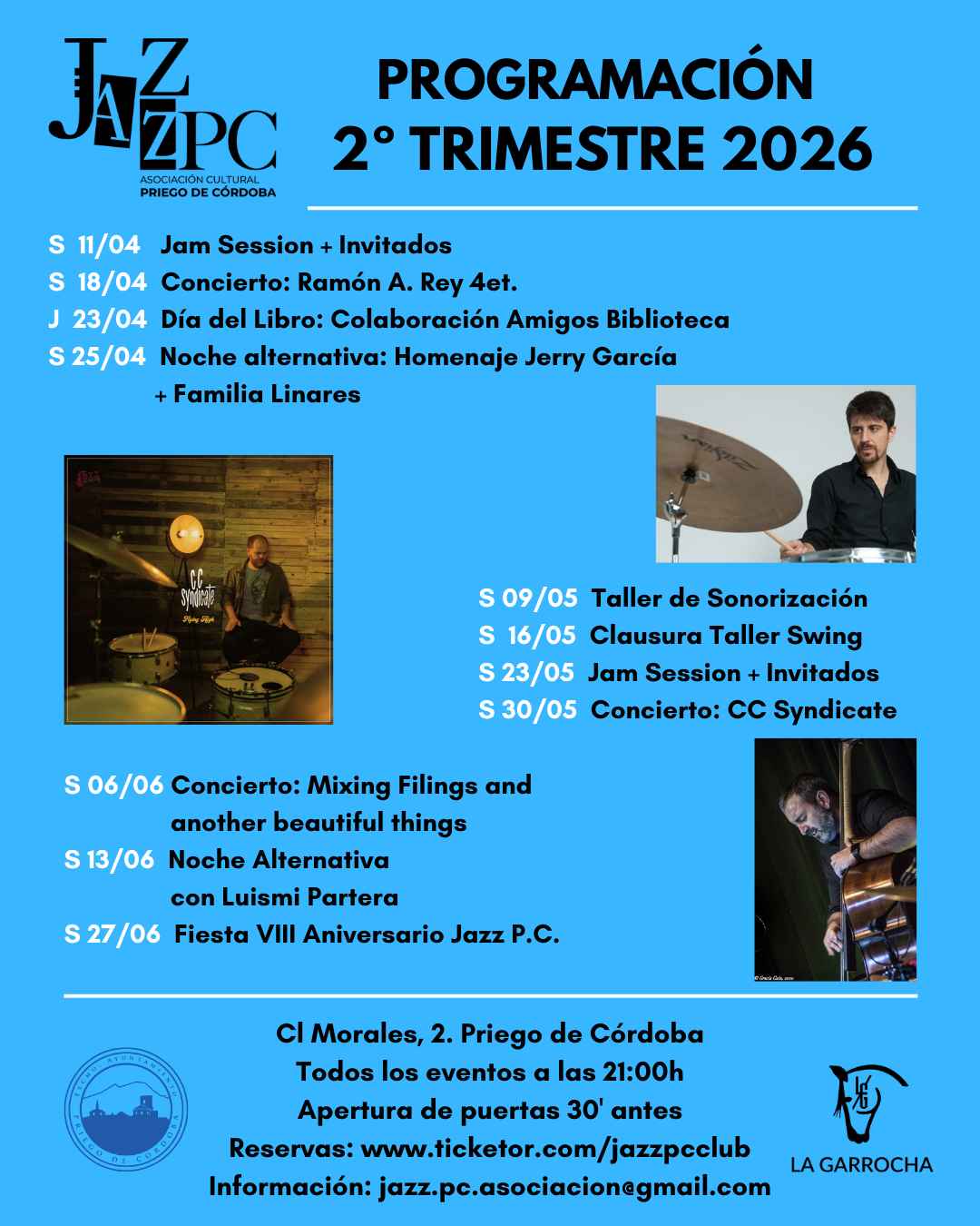 Cartel de las actividades del Jazz PC Club.