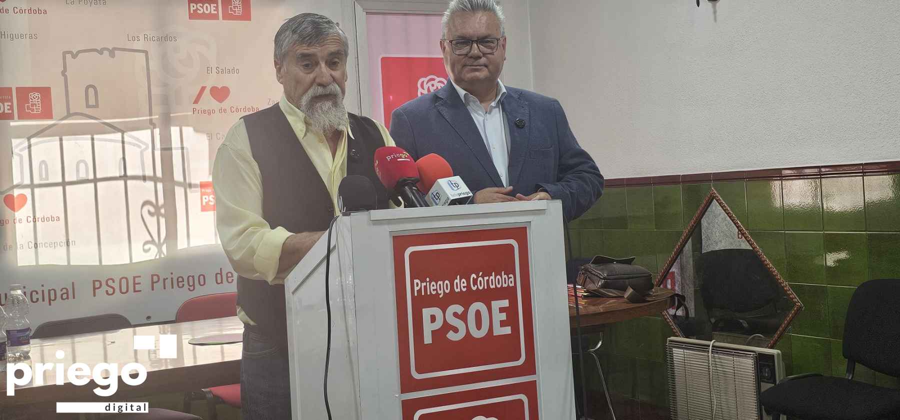 Almendros y Morales durante la rueda de prensa.