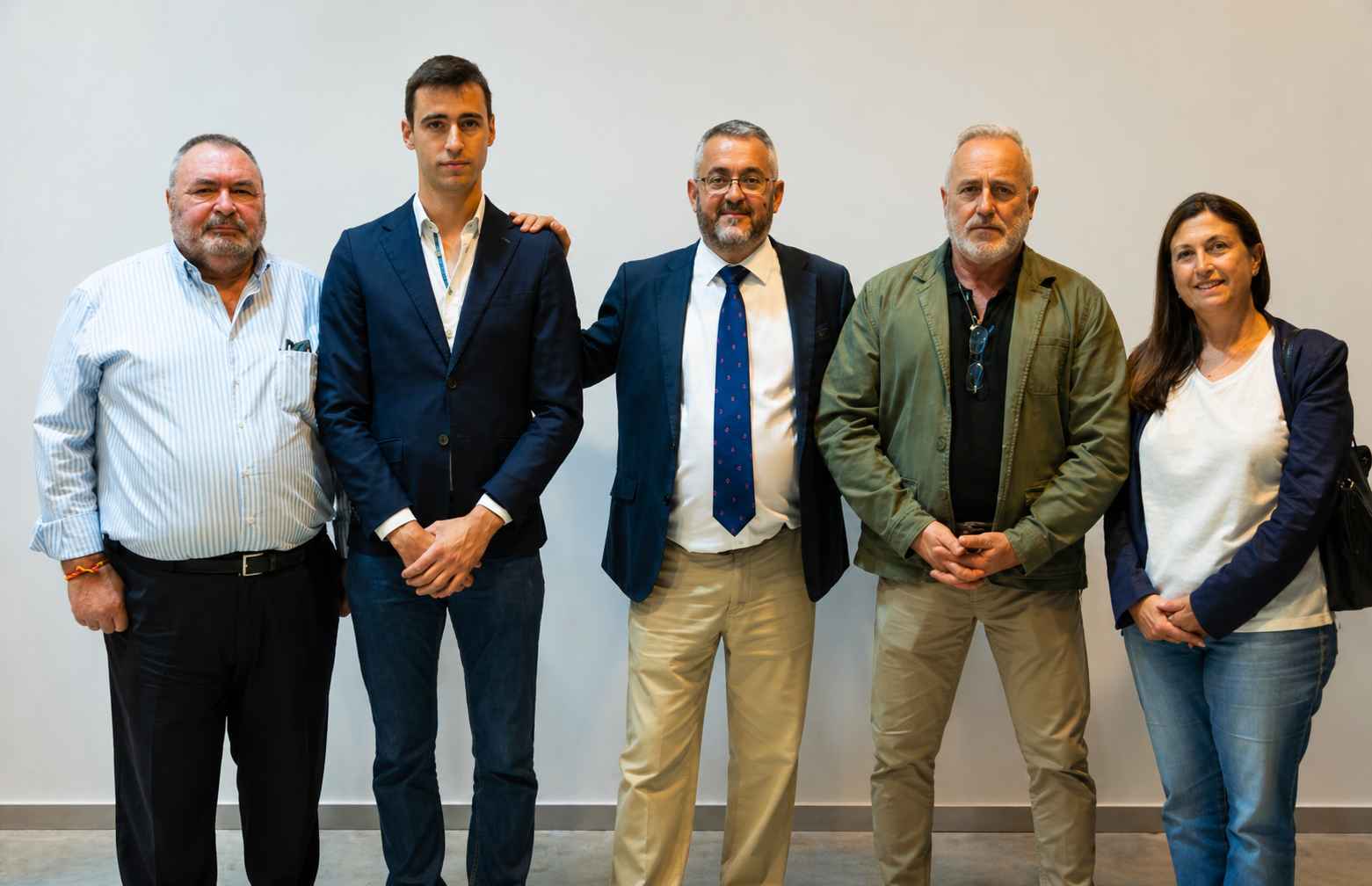 Representantes de SALF en su visita a Priego.