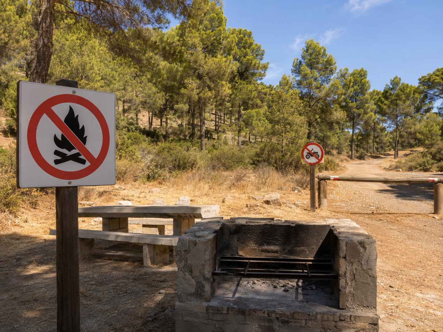 Comienza la prohibición de encender fuego en zonas forestales de Andalucía hasta el 15 de octubre.