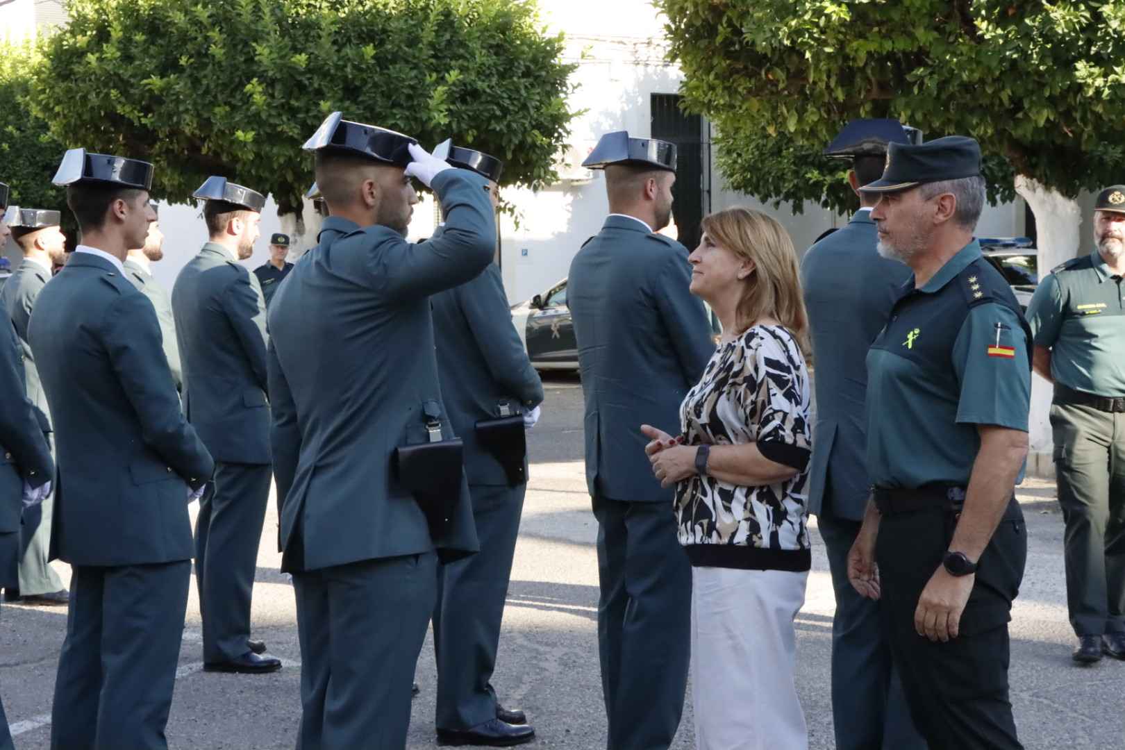 Imagen del acto institucional de bienvenida a los nuevos agentes del Cuerpo Armado en Córdoba.