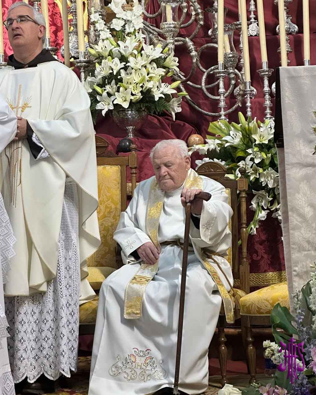 José Camacho Marfil en uno de sus últimos actos litúrgicos.