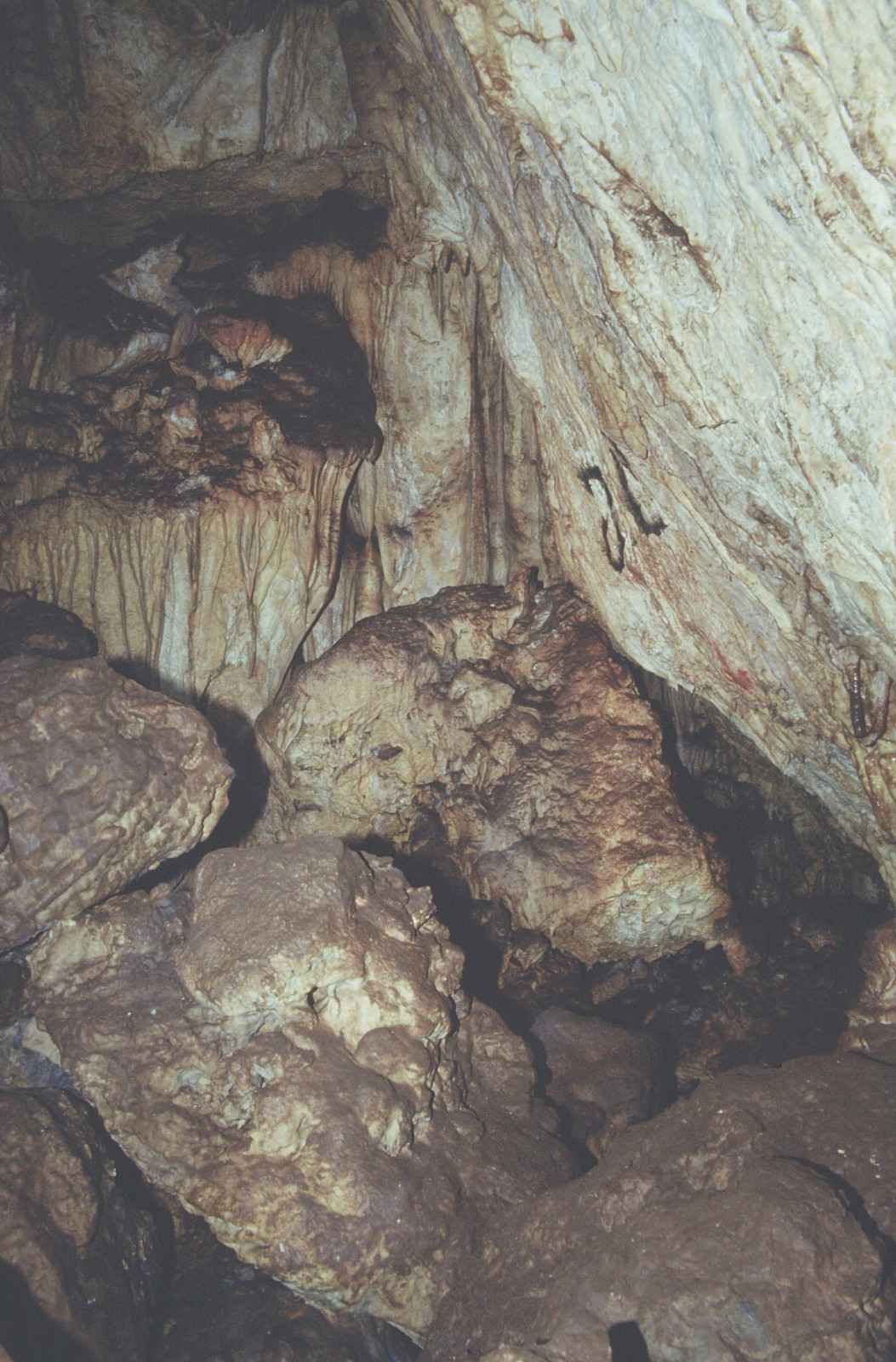 Interior de la cueva de Cholones.