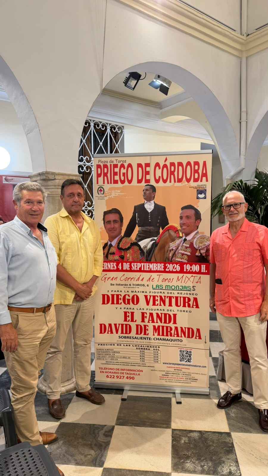 Presentación del festejo taurino.