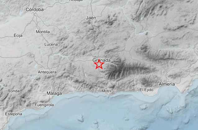 Localización del epicentro.