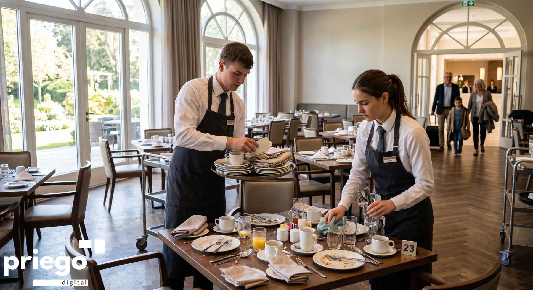 La hostelería aumentó su número de ocupados un 4,5%.
