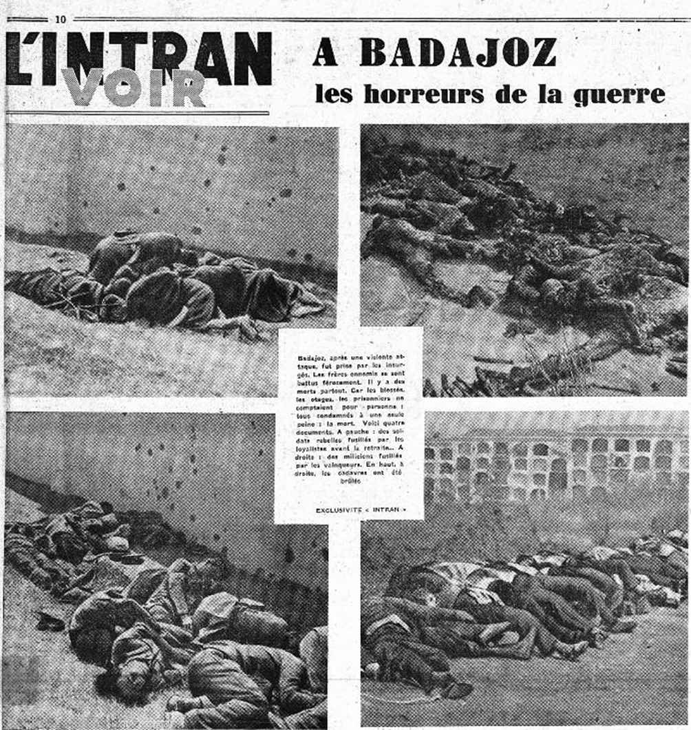 Imágenes en la prensa del cementerio de Badajoz.