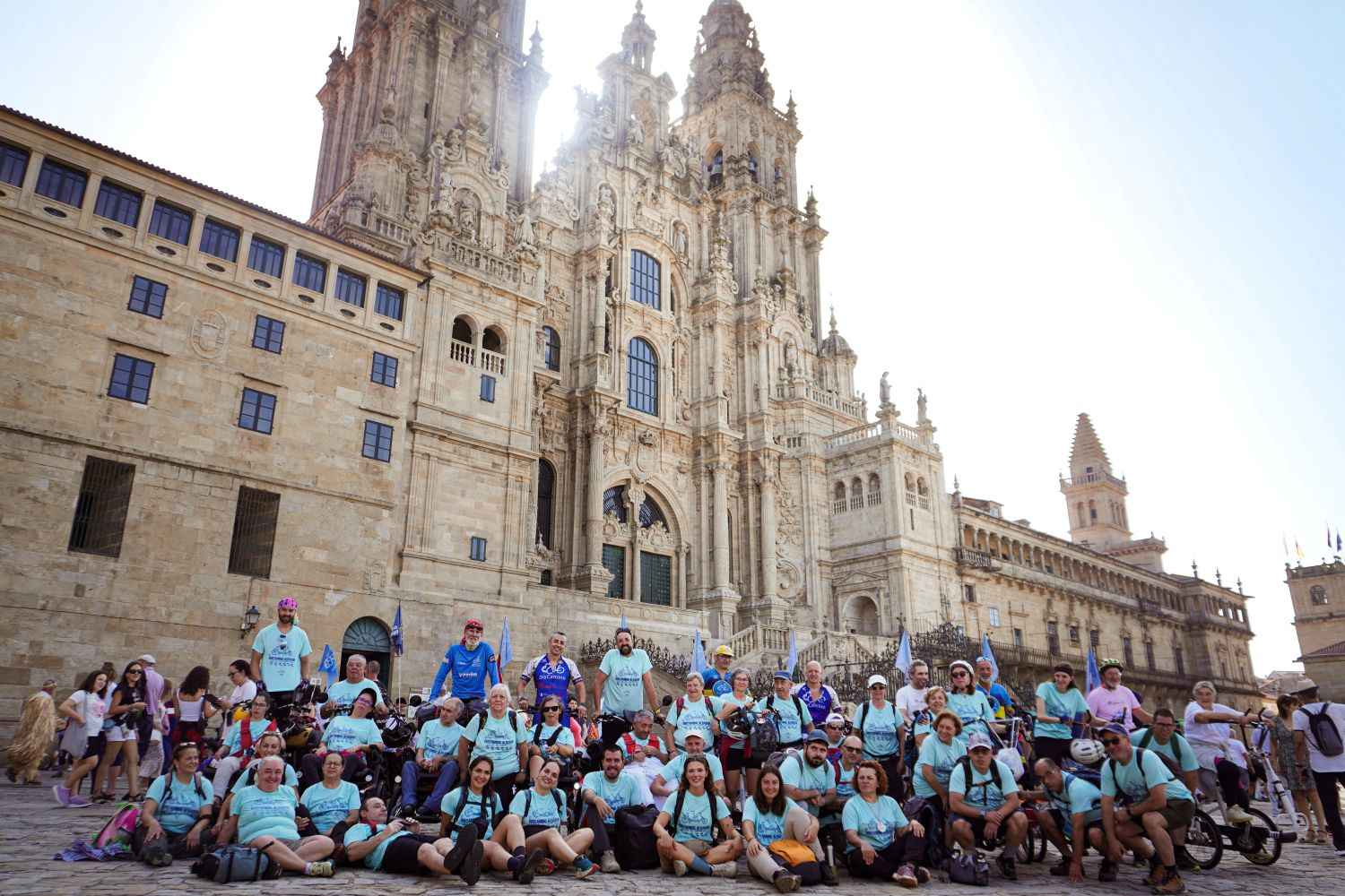 Participantes en la Plaza del Obradoiro.