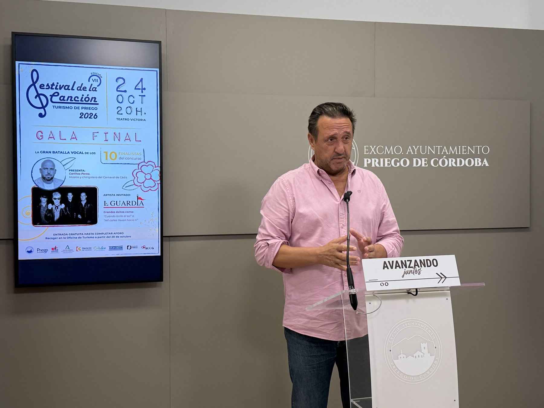Presentación de la final del VII Festival de la Canción Turismo de Priego.