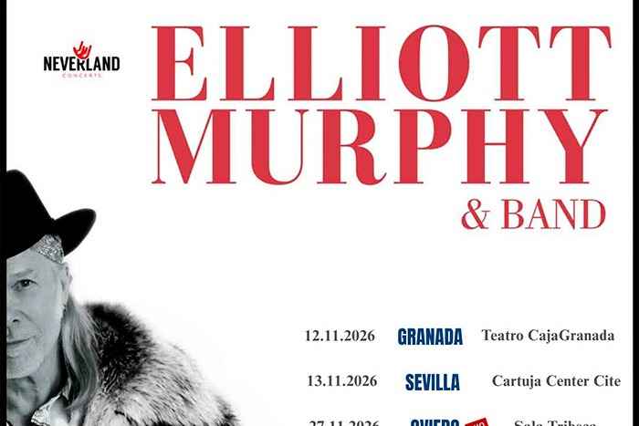 Cartel de la gira española de Elliott Murphy.