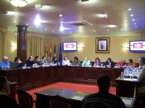 Aspecto general de la corporación municipal en el transcurso de la sesión plenaria. (Foto: J. Moreno)