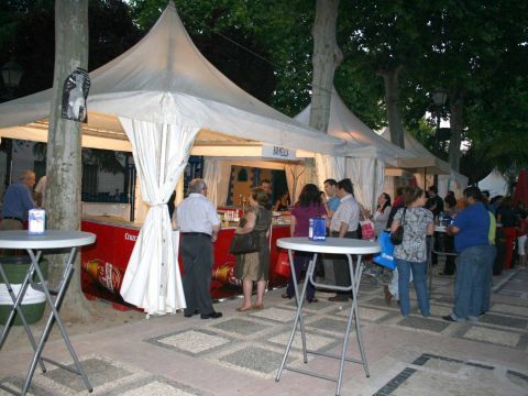 Una de las carpas situada en el Paseo del Coso. (Foto: Cedida)