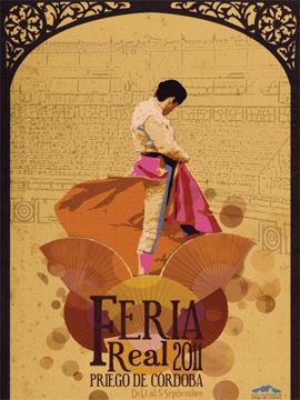 Cartel anunciador de la Feria Real prieguense realizado por Paco Aguilera y Paco Luque. (Foto: Cedida)