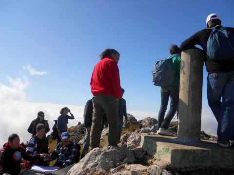 Algunos de los participantes en la XII Subida a la Tiñosa. (Foto: Cedida)