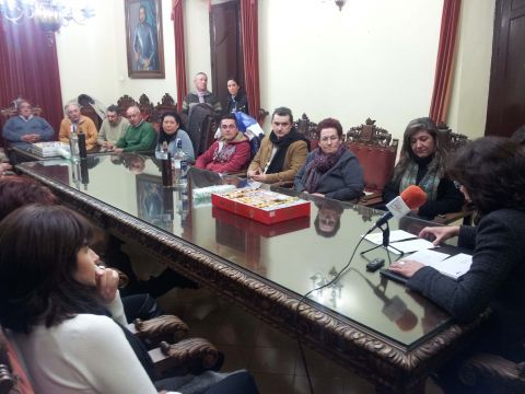 Imagen de la recepción que tuvo lugar este martes en el ayuntamiento. (Foto: Antonio J. Sobrados)