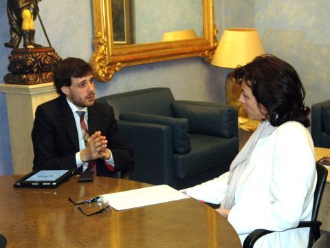 Moral y Ceballos en el transcurso del encuentro. (Foto: Cedida)