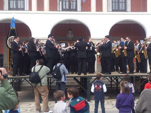 La banda prieguense durante el concierto. (Foto: Antonio J. Sobrados)