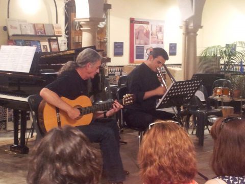 Instante del concierto del grupo de profesores del conservatorio. (Foto: Antonio J. Sobrados)