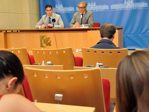 Detalle de la rueda de prensa. (Foto: Cedida)