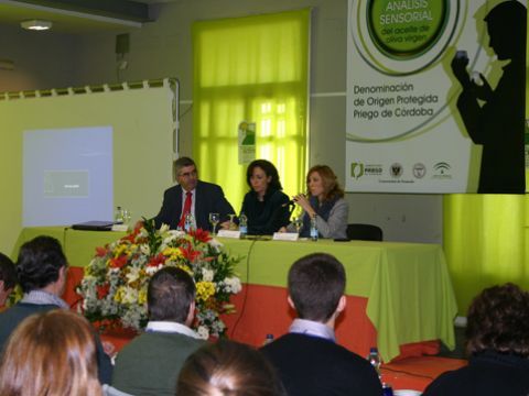 Serrano, Ceballos y Romero durante la inauguración del congreso. (Foto: R. Cobo)