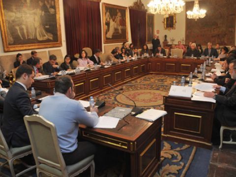 Panorámica del Salón de Plenos del Palacio de la Merced. (Foto: Cedida)